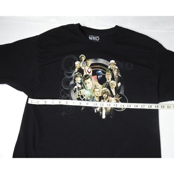 Doctor Who T-Shirt XL Ripple Junction 2012 BBC Black Graphic Tee All Doctors - Picture 4 of 5